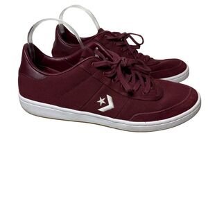 Converse‎ CONS Barcelona Pro Burgundy Red Canvas Low Top Skate Shoes Mens 12
